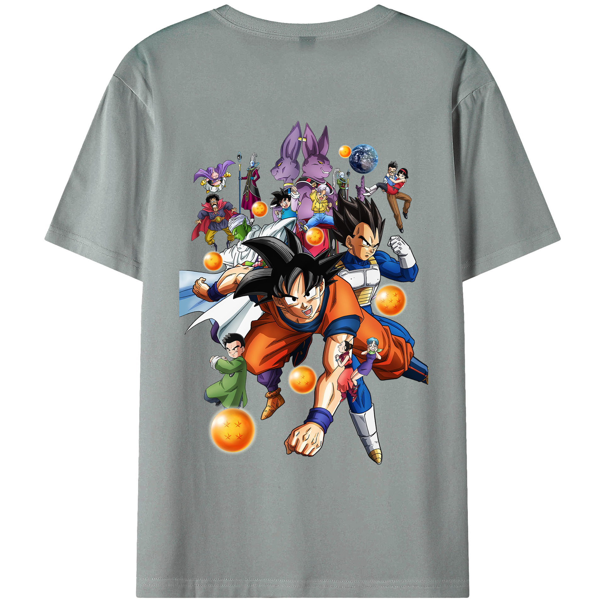 （画像用） ドラゴンボール DRAGON BALL 綿100％ メンズ半袖Tシャツ（バックプリント） 通気性
